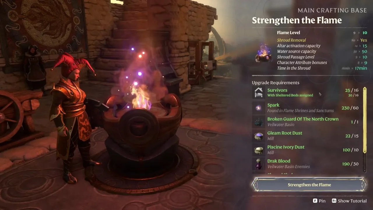 Flame Upgrade Materials